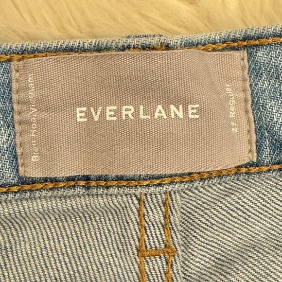 Everlane Light Wash Cut Off Straight Denim Jeans 27 - Picture 4 of 10
